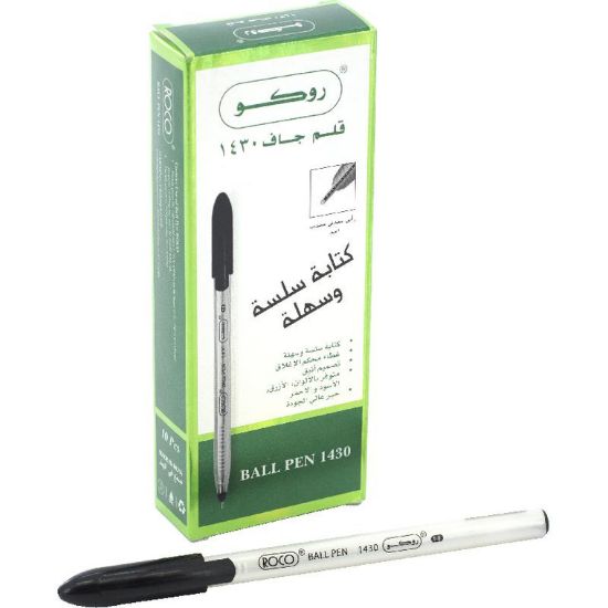 Picture of BALLPEN 1MM  "ROCO" 10EA/BX  BALCK
