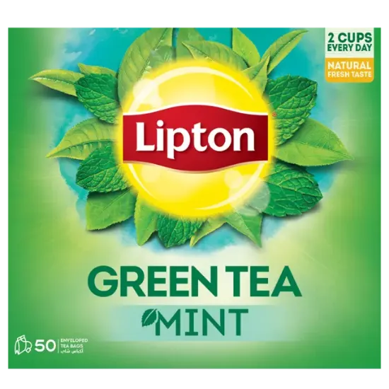 Picture of Lipton Green Tea Mint-50Teabags X 1.3G