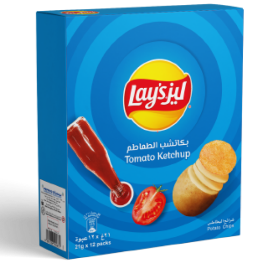 Picture of Lays Tomato Ketchup Potato Chips-12 x 21G