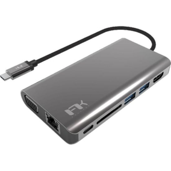 Picture of TECHPICK MULTI-PORT STATION USB-C3 PORT (1X HDMI/1X USB-C/1X USB-A) GREY