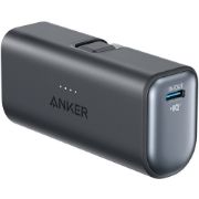 Picture of أنكر باور بانك نانو بقدرة 22.5 واط مع موصل USB C مدمج أسود || Anker Nano Power Bank (22.5W, Built-In USB-C Connector)  Black1) Powerbank 5000mAh2)Output = 2 USB-C Single Port 22.5W 3)Input = USB-C 18W
