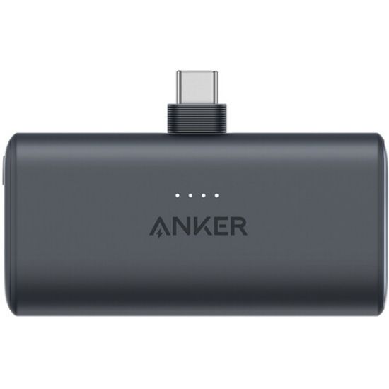 Picture of أنكر باور بانك نانو بقدرة 22.5 واط مع موصل USB C مدمج أسود || Anker Nano Power Bank (22.5W, Built-In USB-C Connector)  Black1) Powerbank 5000mAh2)Output = 2 USB-C Single Port 22.5W 3)Input = USB-C 18W