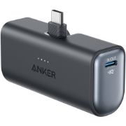 Picture of أنكر باور بانك نانو بقدرة 22.5 واط مع موصل USB C مدمج أسود || Anker Nano Power Bank (22.5W, Built-In USB-C Connector)  Black1) Powerbank 5000mAh2)Output = 2 USB-C Single Port 22.5W 3)Input = USB-C 18W
