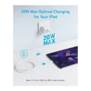 Picture of أنكر شاحن جداري بقدرة 20 واط مع كابل USB C || Anker Charger (20W) with USB-C Cable