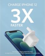 Picture of أنكر شاحن باوربورت III بقدرة 20 واط USB C مع كابل C L أبيض || Anker - Charger - PowerPort III - 20W USB-C with Cable C-L 3ft - White
