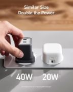Picture of A2038K11/Anker Charger Nano Pro40W 2 ports USB-C Black أنكر شاحن جداري نانو برو ٤٠ واط منفذين USB-C أسود