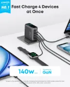 Picture of Anker Charger 140W 3X USB-C + 1X USB with Display