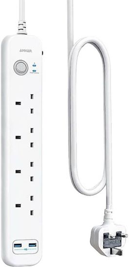 Picture of أنكر مشترك كهربائي 322 بمنفذ USB  أبيض || A9142K21/Anker 322 USB Power Strip B2B