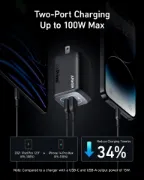 Picture of Anker Prime 100W GaN Wall Charger (3 Ports) B2C -  Black Iteration