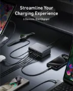 Picture of Anker Prime Charger (200W, 6 Ports, GaN) B2B - UK Silver Iteration 1