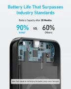 Picture of Anker 321 MagGo Battery (PowerCore 5K) Black1)Powerbank 2) 5000mAh3)Output =  Wireless  5W/7.5W4)Output =  1 x USB-C 12W Max5)Input Power = 10W