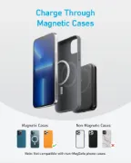 Picture of Anker 321 MagGo Battery (PowerCore 5K) Black1)Powerbank 2) 5000mAh3)Output =  Wireless  5W/7.5W4)Output =  1 x USB-C 12W Max5)Input Power = 10W