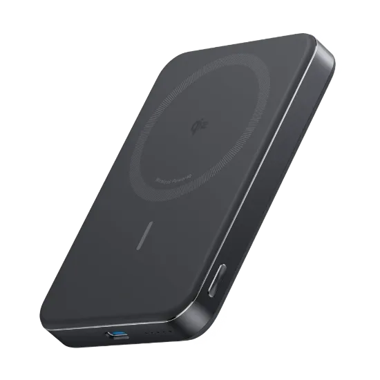 Picture of أنكر باور بانك MagGo 10000 مللي أمبير لاسلكي مغناطيسي أسود || Anker MagGo Power Bank (10K, Magnetic Wireless)-Black 1