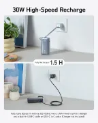 Picture of Anker Nano Power Bank(30W,Built-In USB-C Cable) - Black