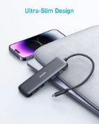 Picture of Anker - Media Hub - 5-in 1 - 2 USB-A , 1 USB-C , 1 PD IN , 1 HDMI - Gray