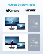 Picture of Anker - Media Hub - 5-in 1 - 2 USB-A , 1 USB-C , 1 PD IN , 1 HDMI - Gray