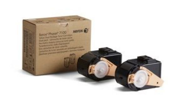 Picture of Xerox 7100, High Capacity Yellow Dual Pack Toner Cartridge (9,000 pages)