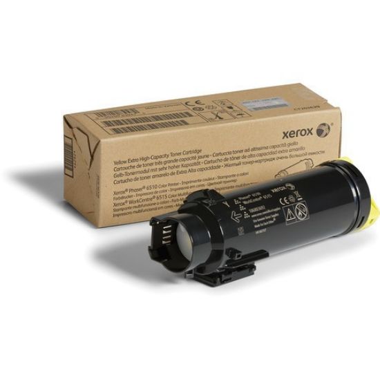 Picture of Xerox 6510, 6515, Extra High Capacity Yellow Print Cartridge (4,300 pages)