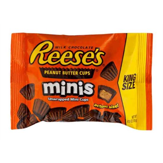 Picture of Mini's Unwrapped Peanut Butter Cup King Size [9 Packs x 16 Pcs]