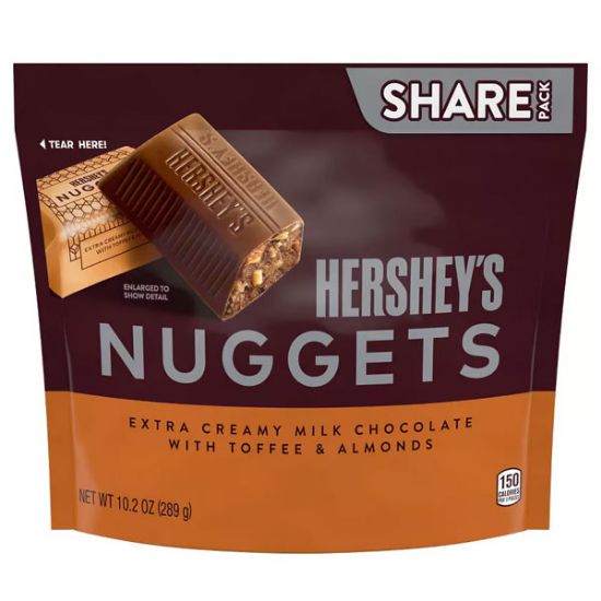Picture of Hershey's Nuggets Creamy Milk Chocolate With Toffee & Almond (289g)