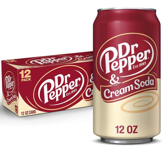 Picture of Dr. Pepper Cream Soda Soft Drink (355ml)