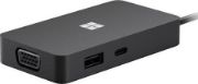 Picture of Microsoft USB C Travel Hub HDMI, VGA, USB A, USB C and Ethernet Ports, Black (1E4-00010)