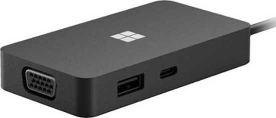 Picture of Microsoft USB C Travel Hub HDMI, VGA, USB A, USB C and Ethernet Ports, Black (1E4-00010)